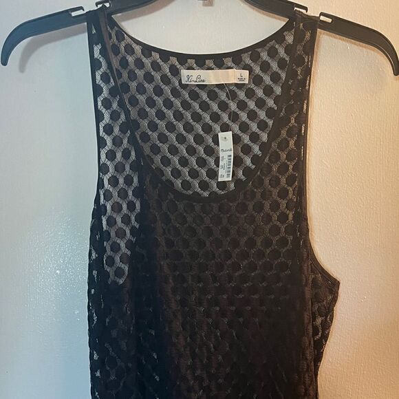NWT MADEWELL hi line sheer black tank shell size Large - Picture 7 of 7